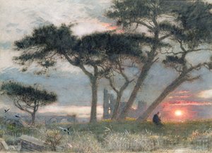 Um final de dia: pode ter sido (wc e bodycolour no papel) de Albert Goodwin