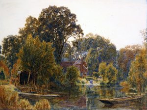 Árvores Aspen no Outono de Albert Goodwin