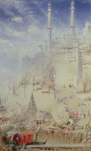 Benares (também conhecido como Varanasi) de Albert Goodwin