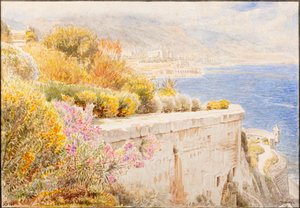 Mónaco (aguarela) de Albert Goodwin