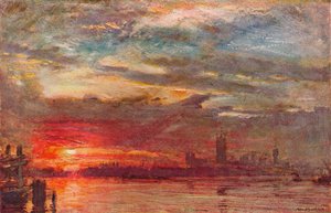 Pôr do sol em Westminster, 1900