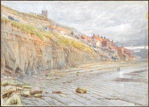 Whitby (aguarela com tinta) de Albert Goodwin