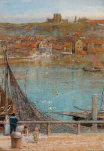Whitby, sem data (aguarela, guache sobre papel) de Albert Goodwin