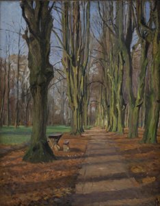 Uma avenida em Søndermarken. Frederiksberg de Albert Gottschalk