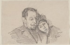 Retrato do promotor-chefe Hartvigsen e sua filha de Albert Gottschalk
