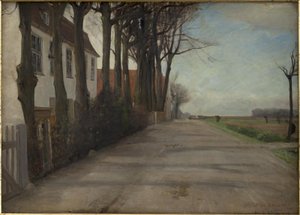 A Estrada Passando pela "Store Godthaab", uma casa de campo perto de Copenhague