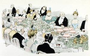 Jantar de A. Guillaume em 1908 (desenho) de Albert Guillaume