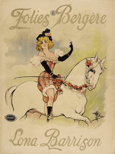 Folies Bergères. Lona Barrison, c. 1895. de Albert Guillaume