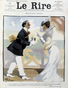 O fotógrafo amador - desenho de Albert Guillaume (1873-1942) em "The Rire de Albert Guillaume