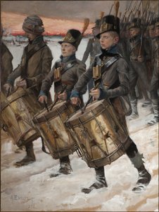 Marcha do Regimento Pori Marte de Pori, 1892 de Albert Gustaf Aristides Edelfelt