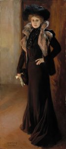 Retrato do cantor de ópera Aino Ackté 1876-1944, 1901. de Albert Gustaf Aristides Edelfelt
