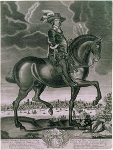 Retrato equestre de Oliver Cromwell, c1655 de Albert Haelwegh