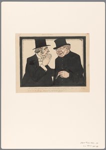 Design para um cartoon político sobre o Old Age Act: Onder Brothers de Albert Hahn (I)