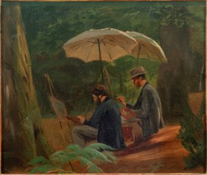 Dois artistas a trabalhar de Albert Hendschel