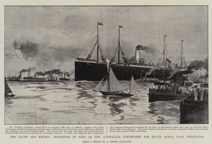 Para Rainha e Império, Partida de Parte do Contingente Australiano para a África do Sul de Melbourne de Albert Henry Fullwood