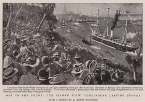 Para a frente, o segundo contingente de NSW saindo de Sydney de Albert Henry Fullwood