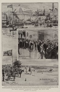 As celebrações do aniversário da rainha em Sydney, Nova Gales do Sul de Albert Henry Fullwood