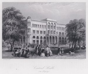 Hall Central, em Leipzig (gravura)