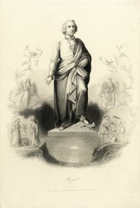 Monumento a Mozart na Mozartplatz, 1842.