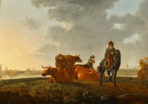 pasto à beira do rio de Albert Jacobsz Cuyp