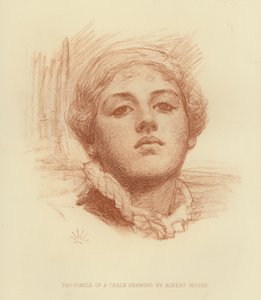 Fac-símile de um desenho de giz (gravura) de Albert Joseph (after) Moore