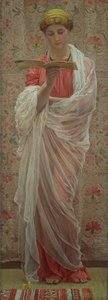 Um leitor, c.1877 (óleo sobre tela) de Albert Joseph Moore