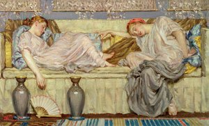 Contas (estudo), c.1875 (óleo sobre tela) de Albert Joseph Moore