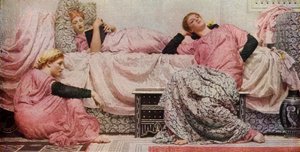 Leitura em voz alta, 1884, 1936. de Albert Joseph Moore