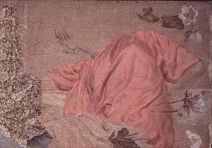 Estudo de uma Figura Drapeada e Flores de Albert Joseph Moore