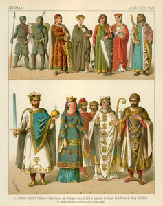Traje Alemão 1000-1100 AD de Albert Kretschmer