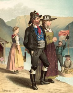 Traje alemão, Tirol, Achenkirch de Albert Kretschmer