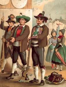 Traje Alemão, Tirol, Oetzthal-Wippthal-Pusterthal de Albert Kretschmer