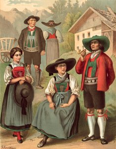 Traje alemão, Tirol Sarnthal de Albert Kretschmer