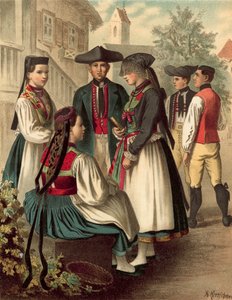 Traje alemão, Wurtemberg Betzingen de Albert Kretschmer