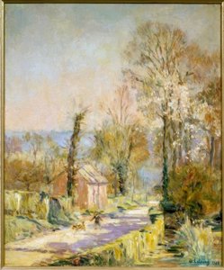 A estrada na primavera em Saint-Vaast D&39;Equiqueville perto de Di de Albert Lebourg