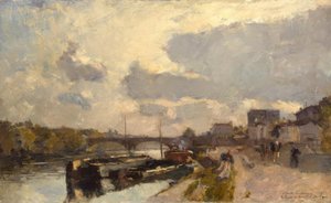 A ponte de Neuilly, perto de Paris