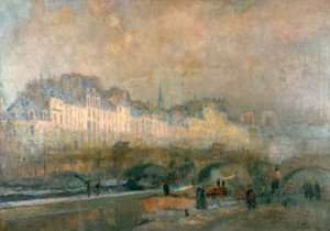 Vista do Pont Neuf e da Ile de la Cité, Paris, finais do século XIX