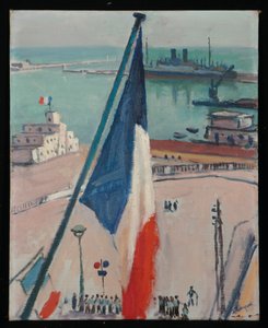 Alger, as bandeiras (óleo no quadro do artista) de Albert Marquet