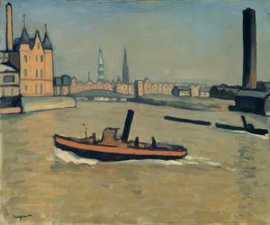 O porto de Hamburgo de Albert Marquet