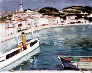 Porto em Menton, 1905 de Albert Marquet