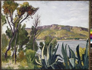 Paisagem com agave. (óleo sobre tela de Albert Marquet