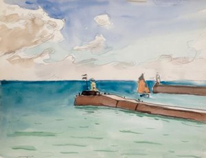 Les Sables d&39;Olonne, entrada do porto de Albert Marquet