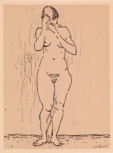 Mulher Nua de Pé (lápis sobre papel) de Albert Marquet