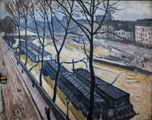 Paris no Inverno. Quai Bourbon de Albert Marquet