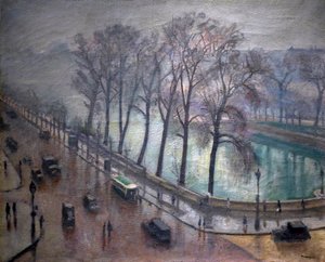 Paris, o Quai Conti no Outono, século XX (óleo sobre tela) de Albert Marquet