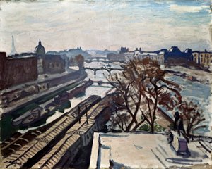 Vista do Sena e a estátua de Henrique IV, c1906. de Albert Marquet