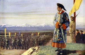 Um menino britânico revê seu exército chinês