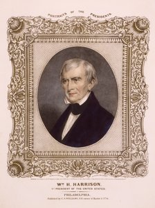 Presidente dos EUA William Henry Harrison, 1846 (litografia)