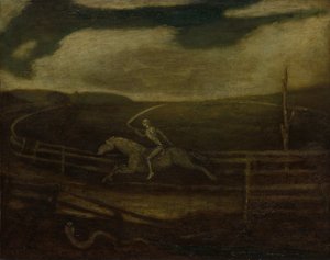 A morte da pista de corrida em um cavalo pálido, c. 1896-1908.