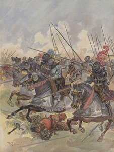 Batalha de Pavia, a gendarmaria mascarando a artilharia
